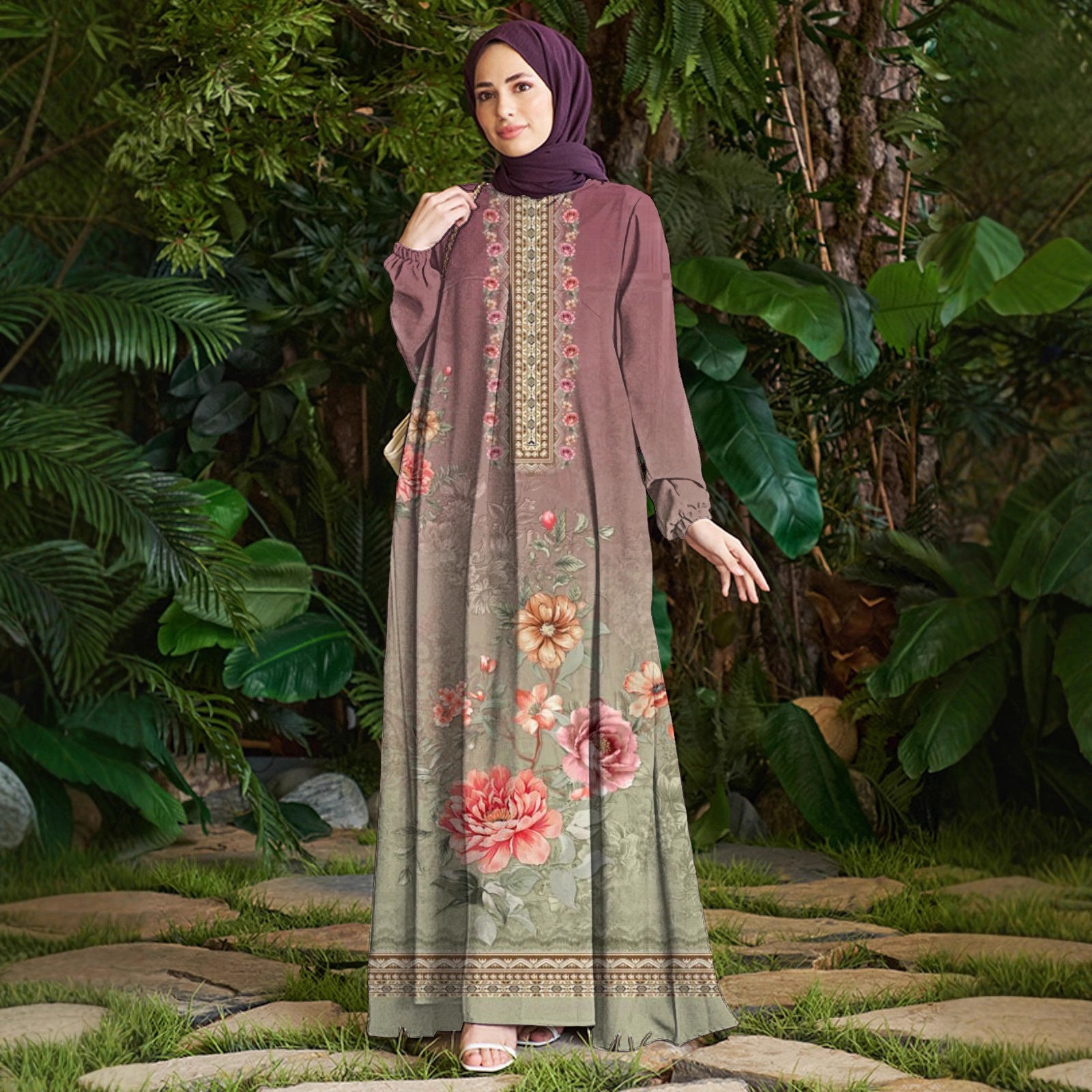 Unique Graceful Charming Autumn Fashion Printed Dress