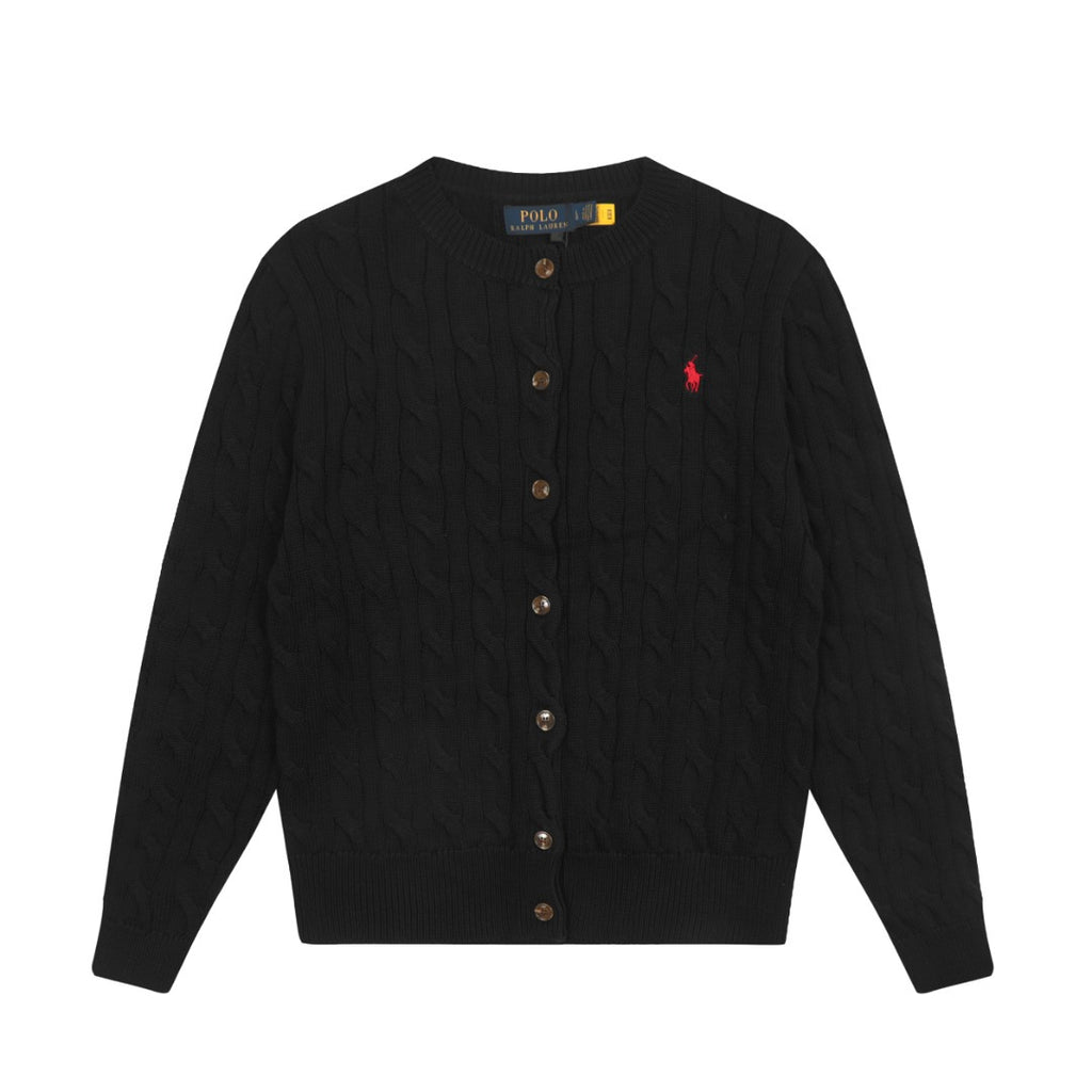 Women's & Men's Ruff Round Neck Solid Color Pony Women's Sweater