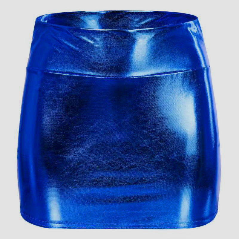 Women's Colorful Metal Hip Fashionable Elegant Nightclub Skirt