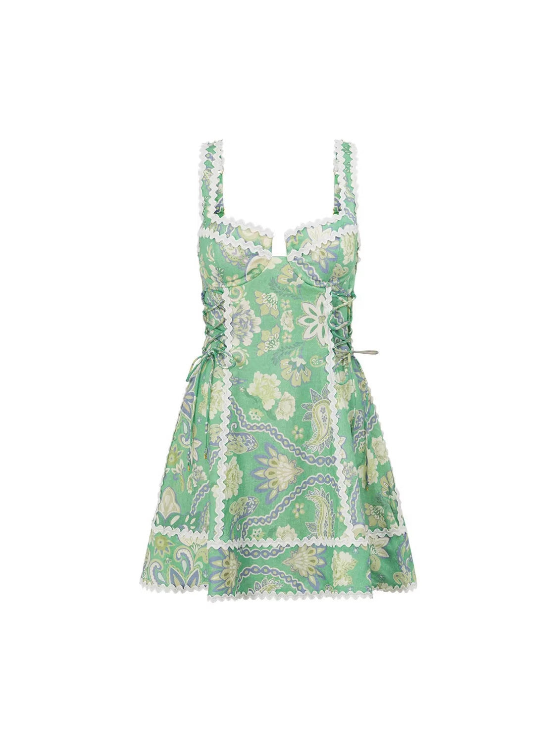 Creative Personalized Fashion Linen Sleeveless Lace Dress