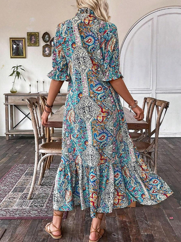Charming Women's Casual Paisley Print Vacation Skirts