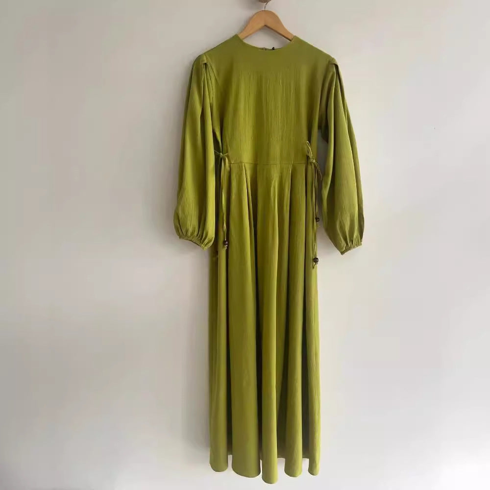 Women's Muslim Style Solid Color Fashion Long Dress