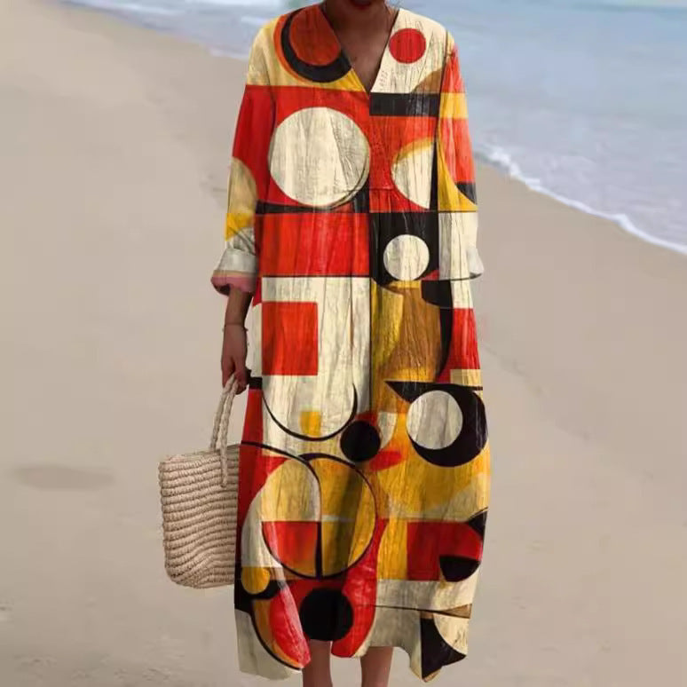 Autumn Long Sleeve Creative Casual Loose Dress
