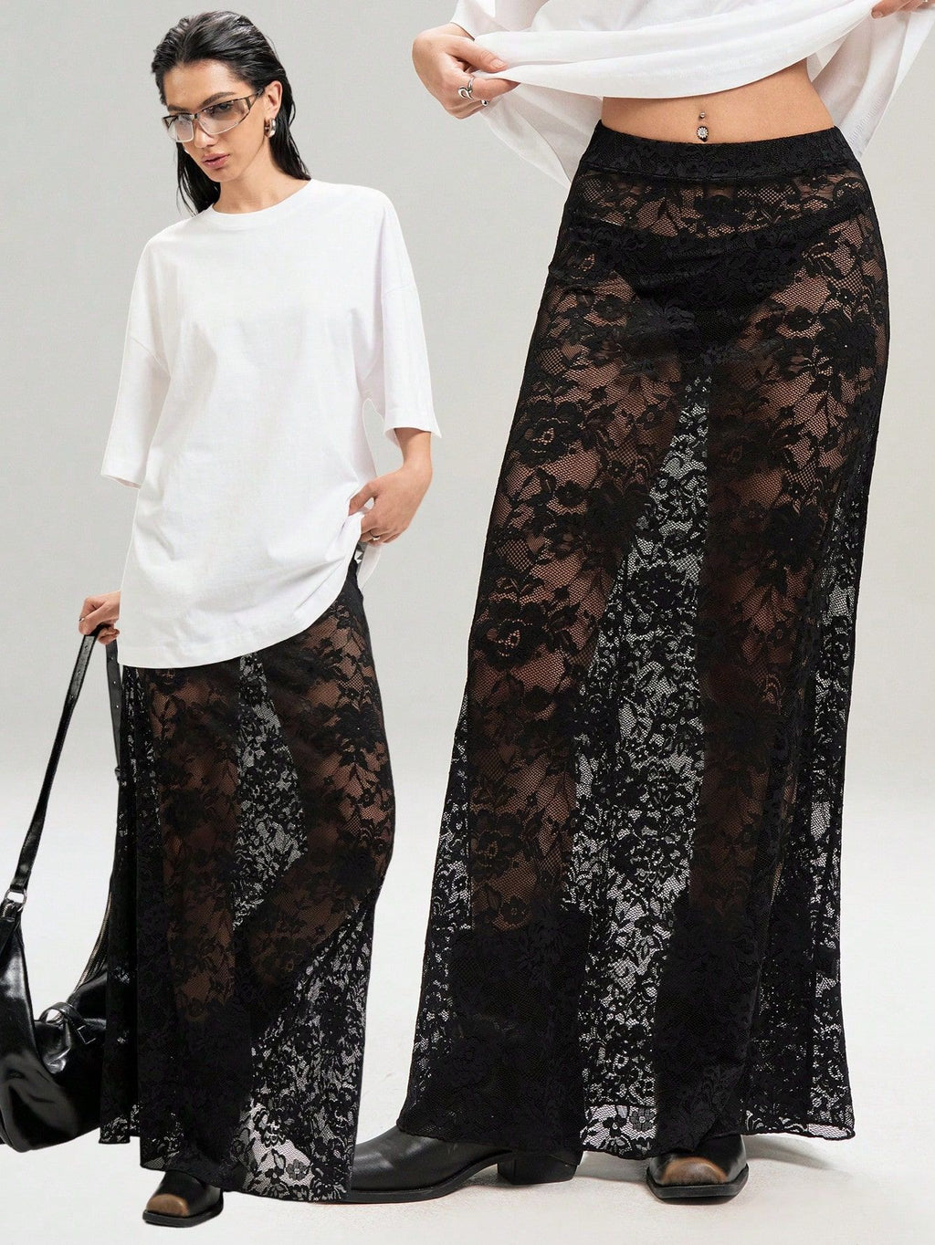 Women's Color Sheath Street Fashion High Waist Skirt