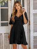 Women's Fashion Wear Solid Color Waist Tight Dress