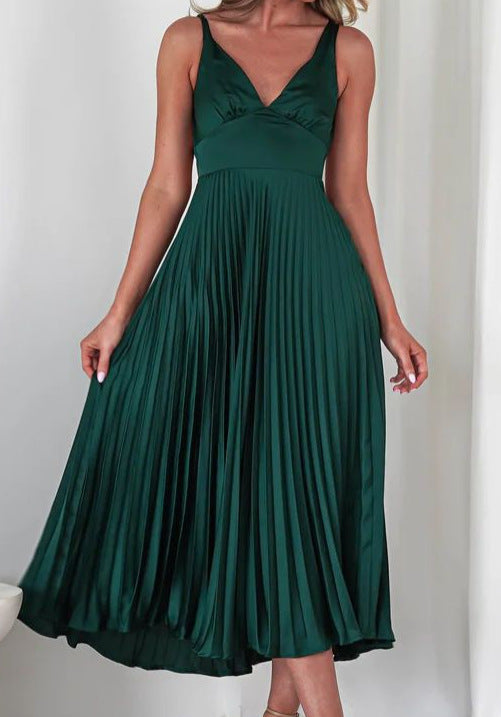 Women's Sling Folding Elegant Sexy Party Backless Dress