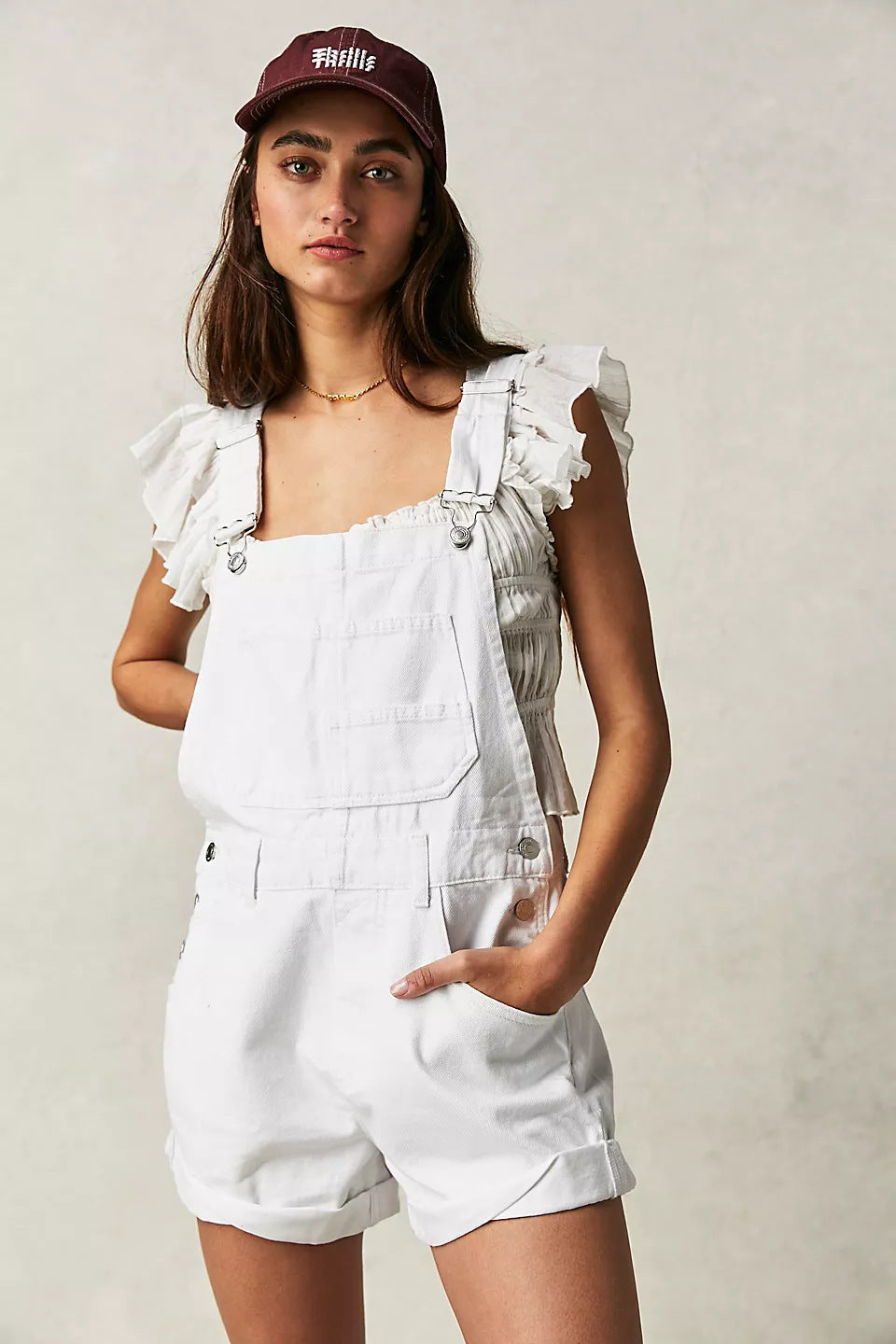 Charming Fashion Women's Loose Shoulder Strap Women's Jeans