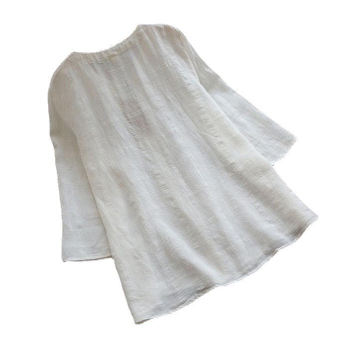 Women's Three-quarter Sleeve Solid Color Large Casual Tops