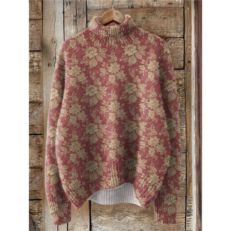 Innovative Women's Christmas Printed Wear Turtleneck Women's T-shirt