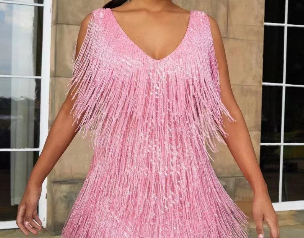 Graceful Popular Casual Elegant Women's Tassel Dress