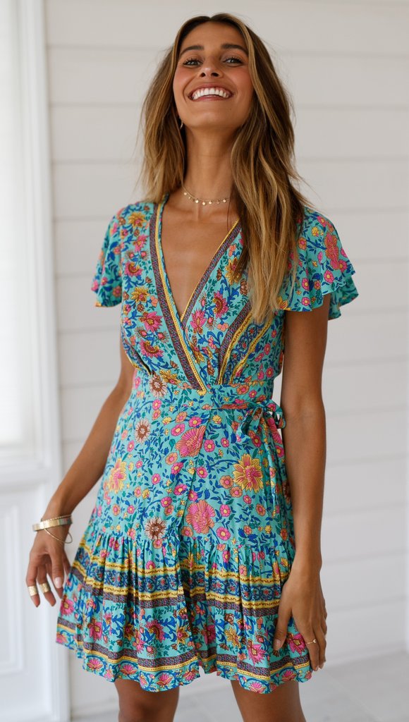 Slouchy Women's Summer Sexy Bohemian Printed Clothing