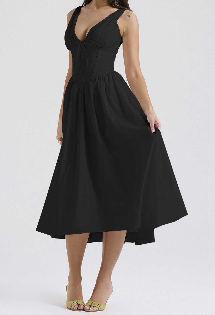 Beautiful Innovative Suspender Casual Printed Elegant Dress