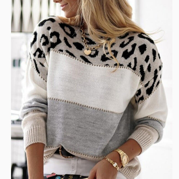 Women's Crew Neck Casual Pullover Long Sleeve Bottoming Women's Sweater