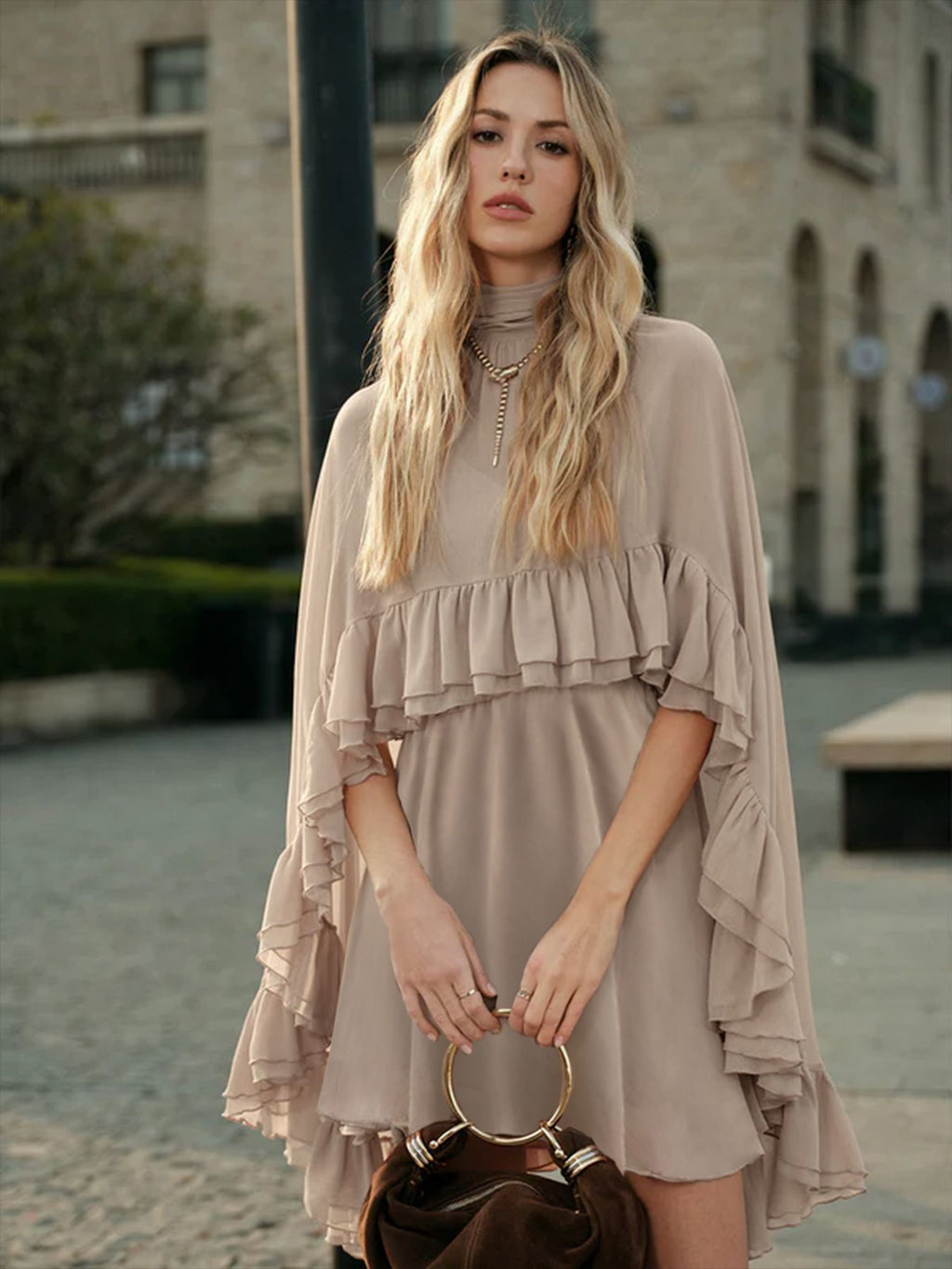 Elegant Chiffon Fashion Inner Match Strap Dress
