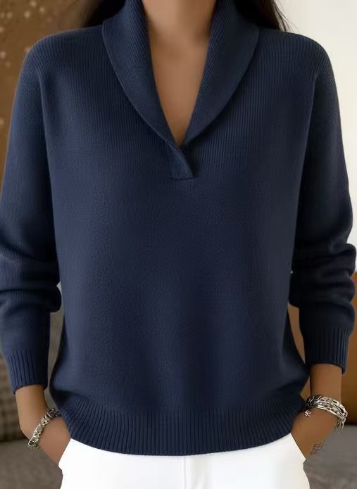 Fashion Long Sleeve Solid Color Pullover Women's T-shirt