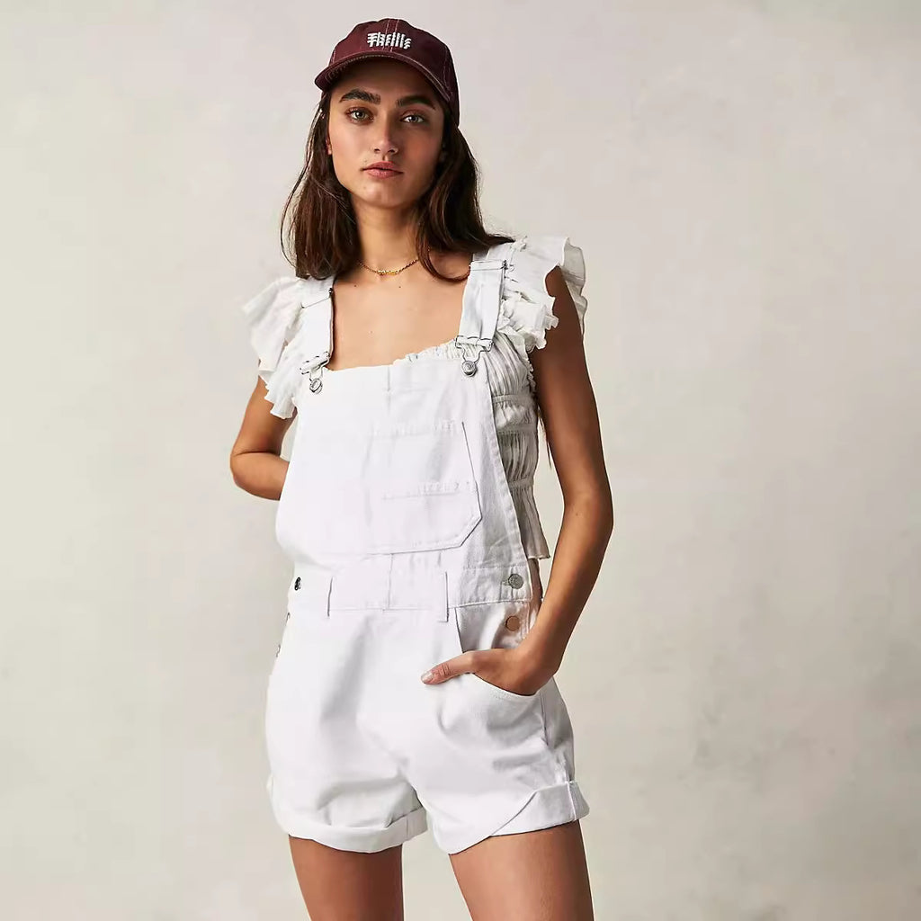 Charming Fashion Women's Loose Shoulder Strap Women's Jeans