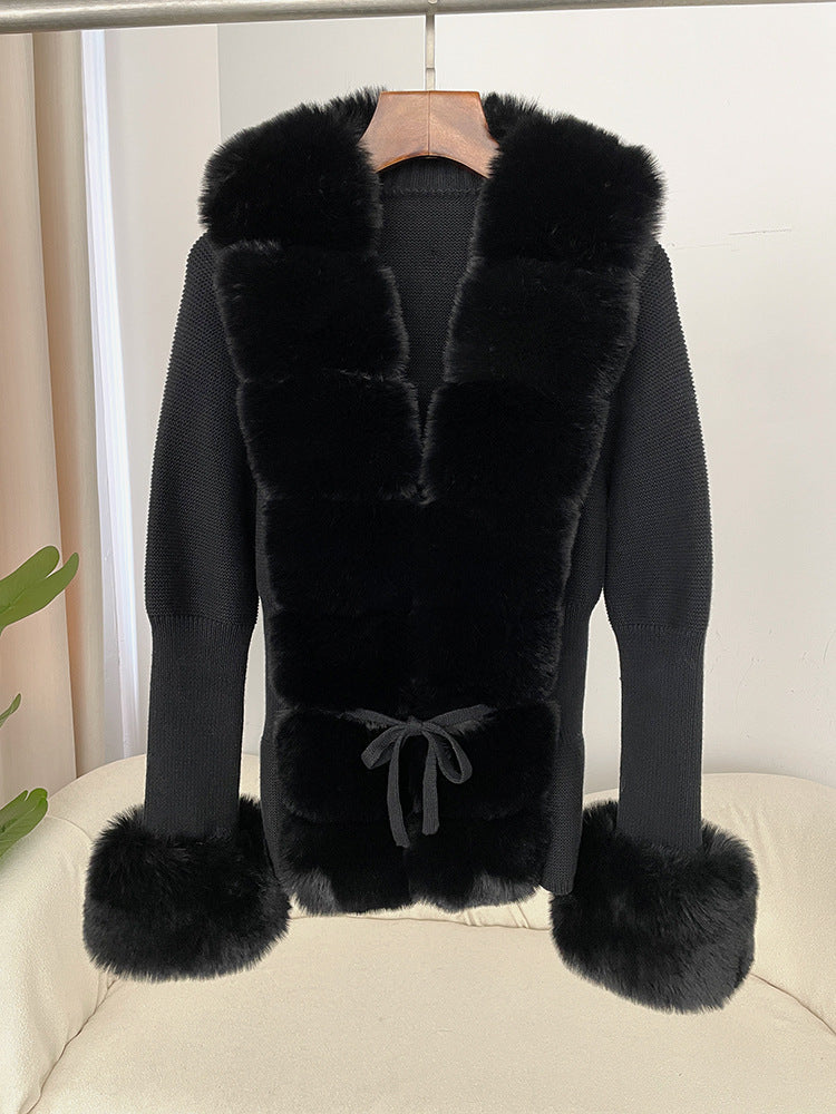 Fashion Beautiful Women's Fur Imitation Fox Coats