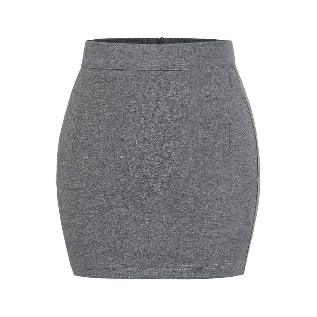 Spring Hot Basic Style High Waist Pure Color Beauty Skirt