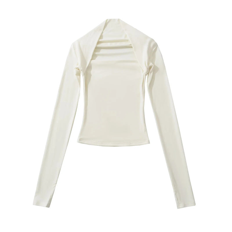 Women's Pure Desire Style Hot Square Collar Raglan Sleeve Slim Women's T-shirt
