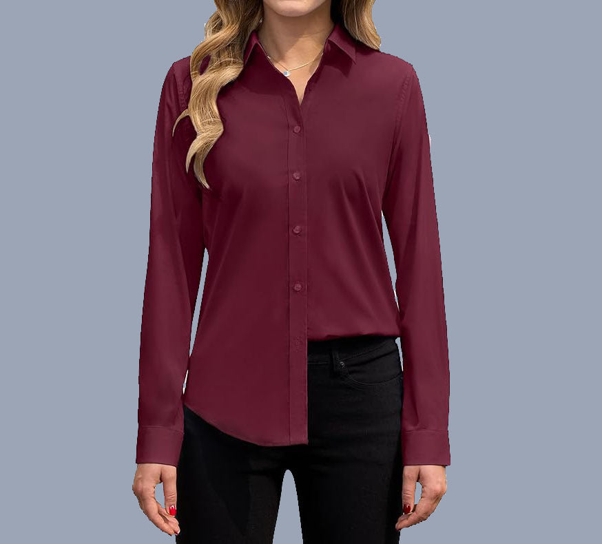 Women's Collar Shirt Loose Fashion Temperament Pure Blouse