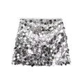 Slouchy Women's High Waist Sequins Mini Skirt