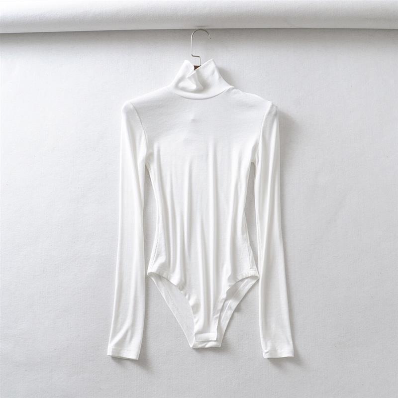 Women's Tight Stretch Turtleneck Long-sleeved Solid Color Thread Slim Bottoming Women's T-shirt