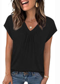 New Solid Color Loose Sleeve Ladies Women's T-shirt