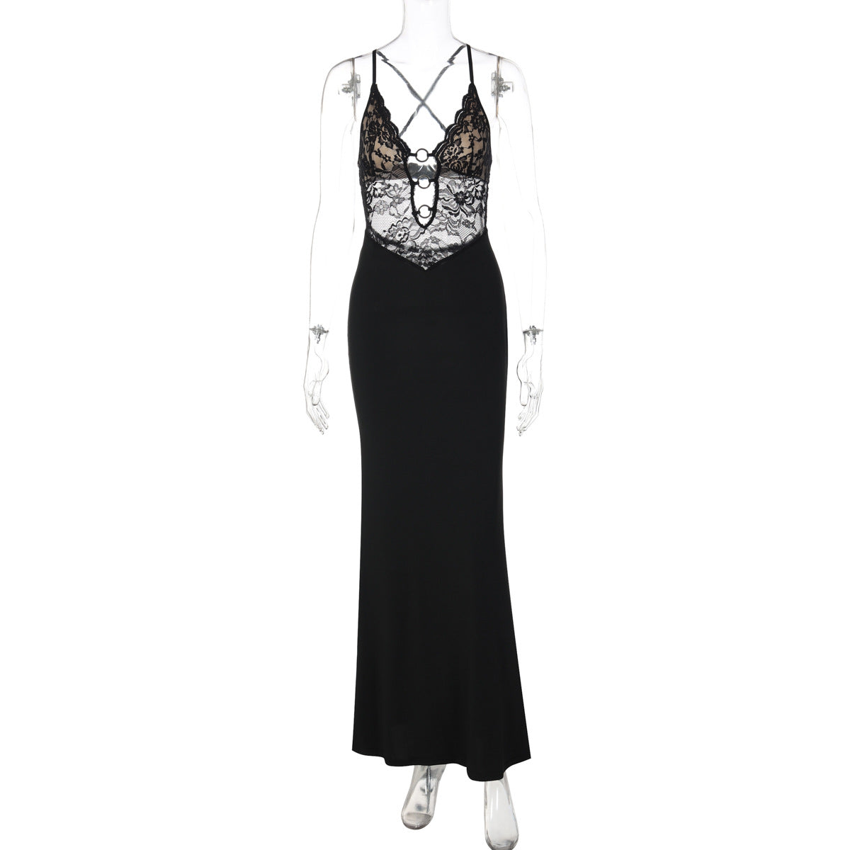 Chest Wrap Stitching Steel Ring Decoration Sheath Pure Dress