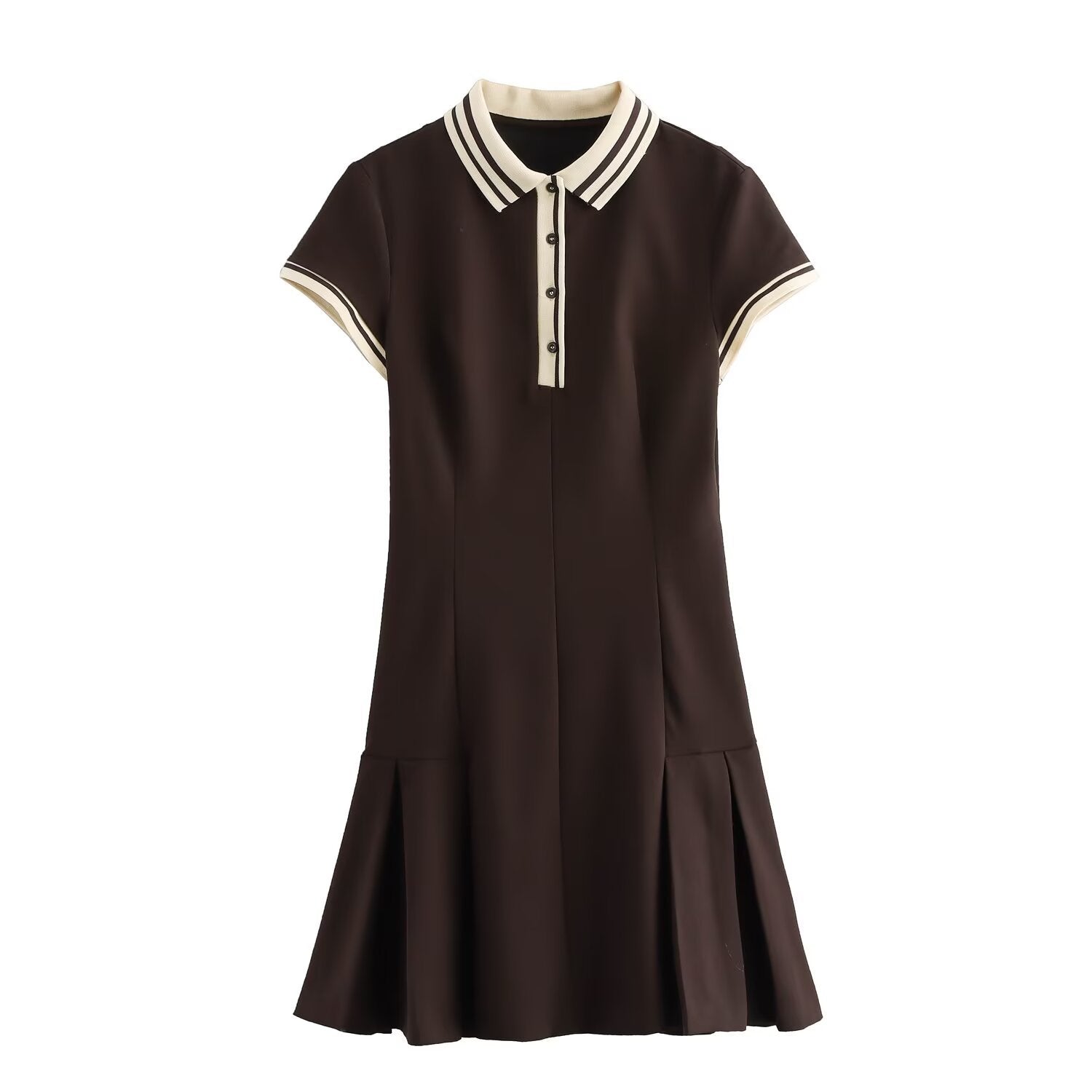 Women's Homemade Classic Fashion Color Contrast Thread Dress